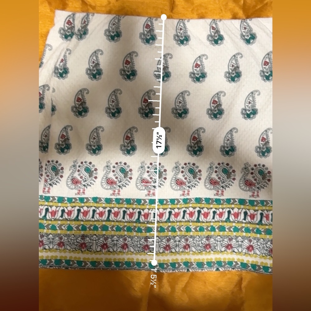 Paisley Print Cream Skirt - Picture 7 of 8